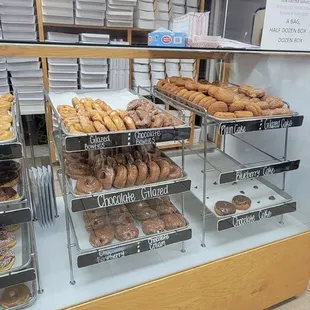 a display of doughnuts