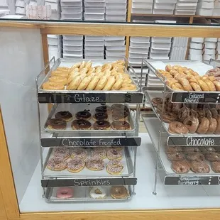 a display of doughnuts