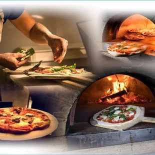 a pizza being cooked