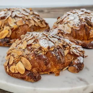 three pastries on a plate