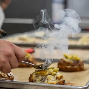 a person preparing food