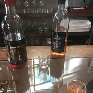 They use shot glasses for wine tastings
