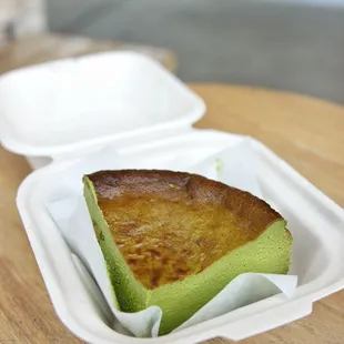 Matcha basque cheesecake