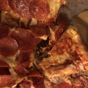 pepperoni and cheese pizza