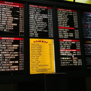 drive thru menu