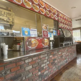 Menu when you come in