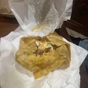 greasy burrito