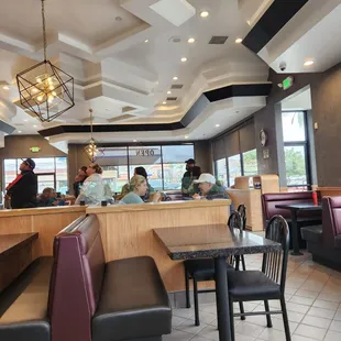 the dining area of the restaurant