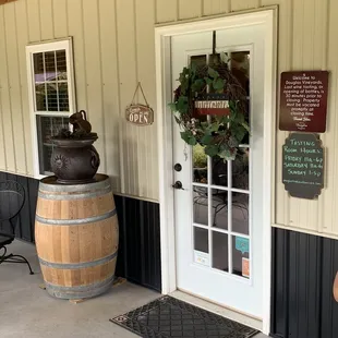 the entrance to the winery