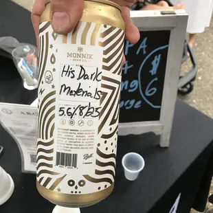 *may have* created a mini Biergarten with other marketers seeking shelter from the rain under the Monnik tent this morning. Win!