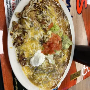 Stacked chicken enchiladas