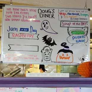 a sign in the window
