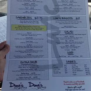 Burger and sandwich at Doug&apos;s