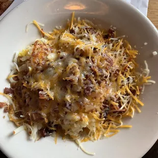 Motor city bowl with bacon and  gravy on the side