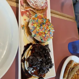 Pancake flight from their secret menu