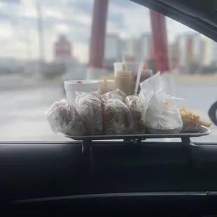 Cheeseburger, Hot Dog, Ice Cream Sundaes