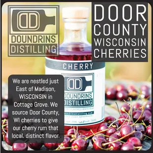 a bottle of cherries