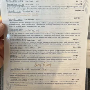 October 2022 - Wine List