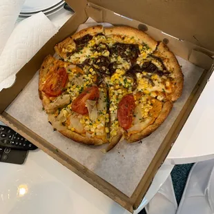 1/2 Corn Pizza 1/2 Corn Cashew