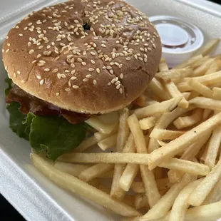 Crispy Chicken Club with Fries