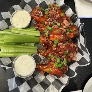 Bbq pineapple bacon wings