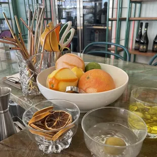 Bar garnish station