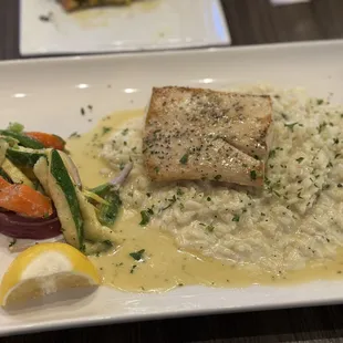 Fish if the night - mahi-mahi over risotto
