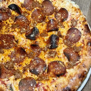 Pepperoni and Sausage Pizza