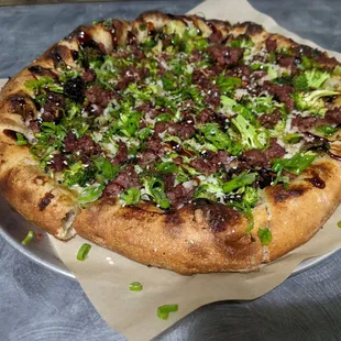 Beef N Broccoli Pizza