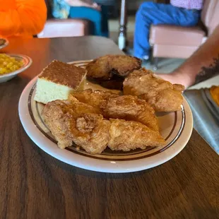 a plate of fried food