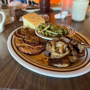 a plate of food on a table