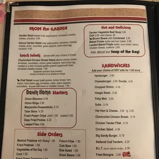 Menu part 1