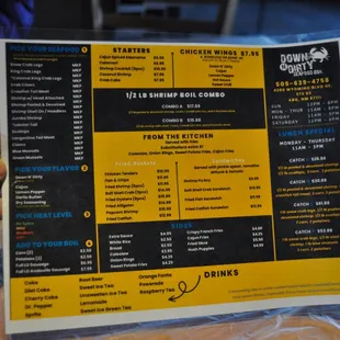 the menu