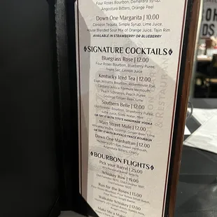 Bourbon cocktails