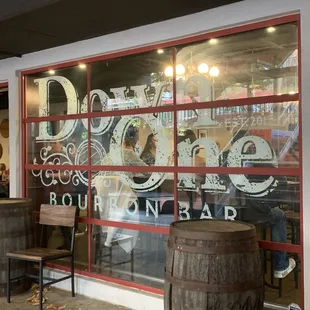 Their name on the window.