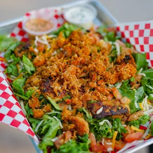 Cajjun Gulf Salad (Chicken, Shrimp, Crawfish)