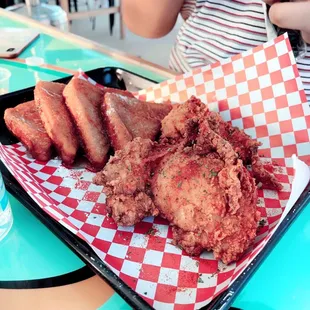Fried chicken and French Toast