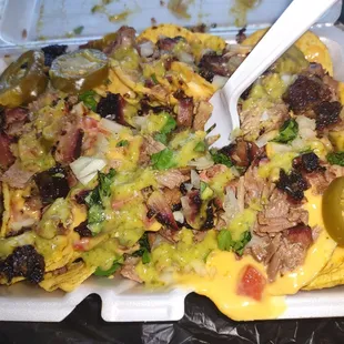 Brisket nachos Texas tough