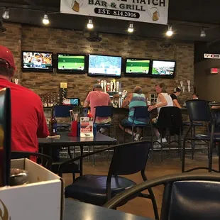 people sitting at the bar