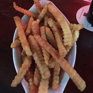 Crinkly cut fires. Yummm