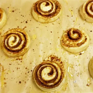 Cinnamon rolls are ready for the oven