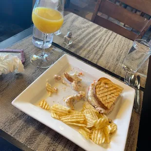 Finishing up my delicious tuna melt