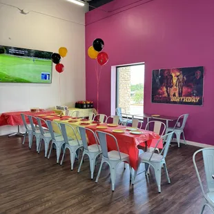Birthday party in the reserved space
