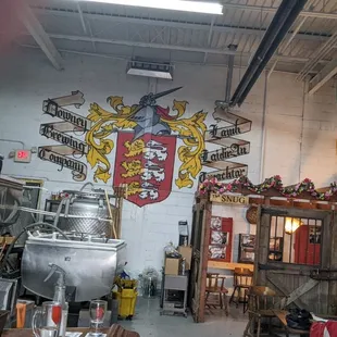 the inside of a brewery