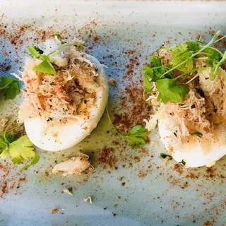 Crab Deviled Eggs***