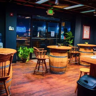 the interior of a pub