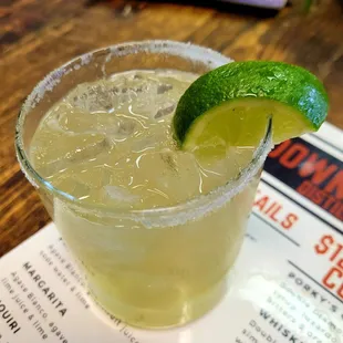 Margarita -  Agave Blanco, agave nectar, lime juice and lime!