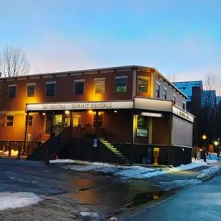 111 ski hill Rd. Entrance is downstairs right in front of the parking lot.