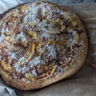 Squash and Parm focaccia