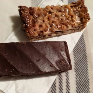 Almond bar and brownie